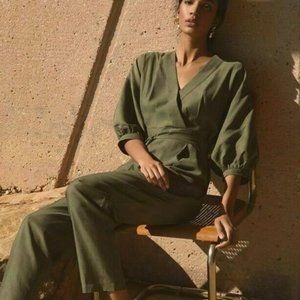 BCBGMAXAZRIA Faux-Wrap Jumpsuit